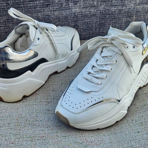Dolce & Gabbana Men Sneaker White Bassa Vitello Nappato Daymaster Italy Size 8UK main image 13